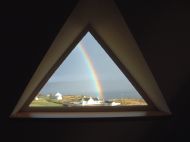 Rainbow through feature window